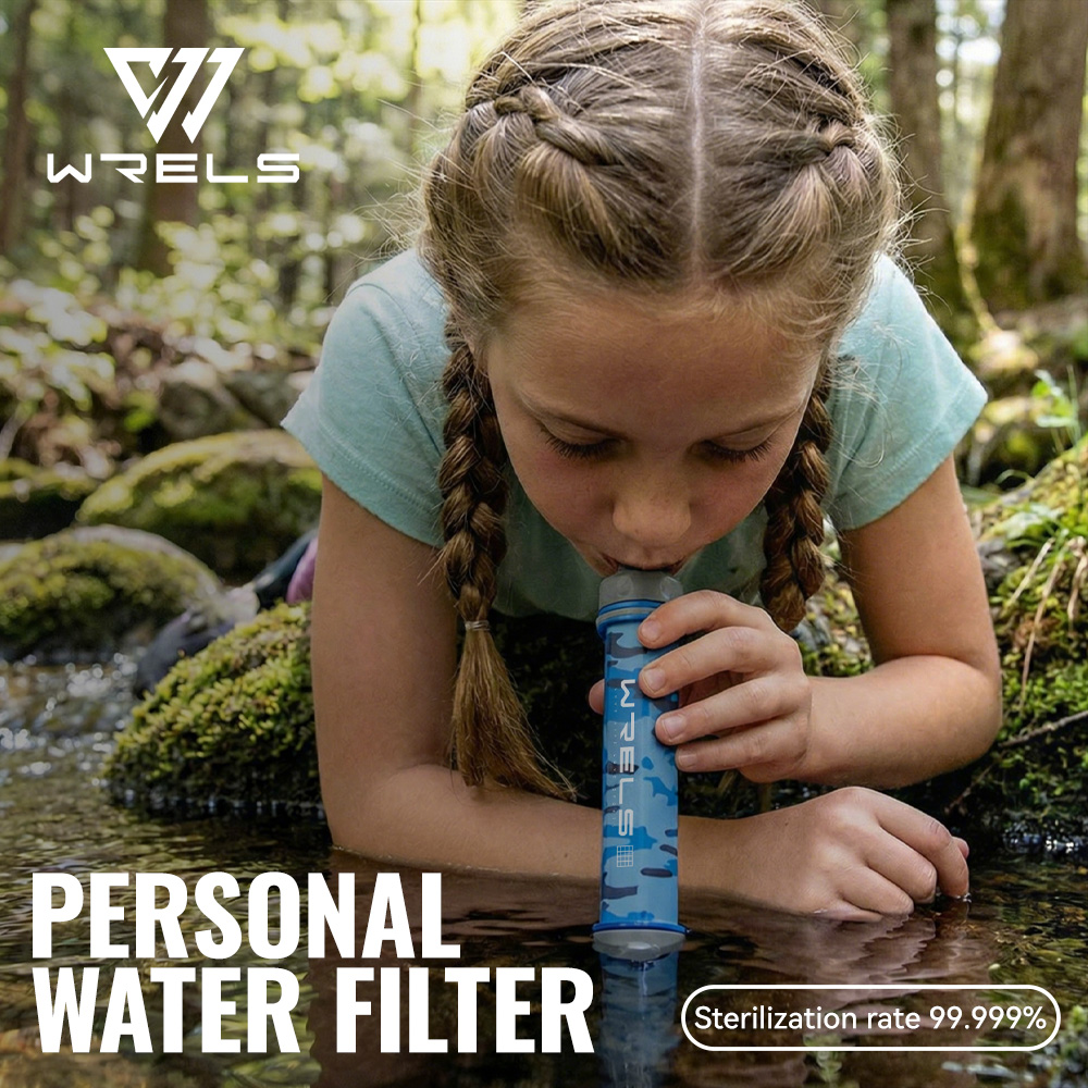 Outdoor Camping Water Filter - WRELS Outdoor-Wandern Mini-Camping Wasserfilter Hochwertiger Tragbarer
