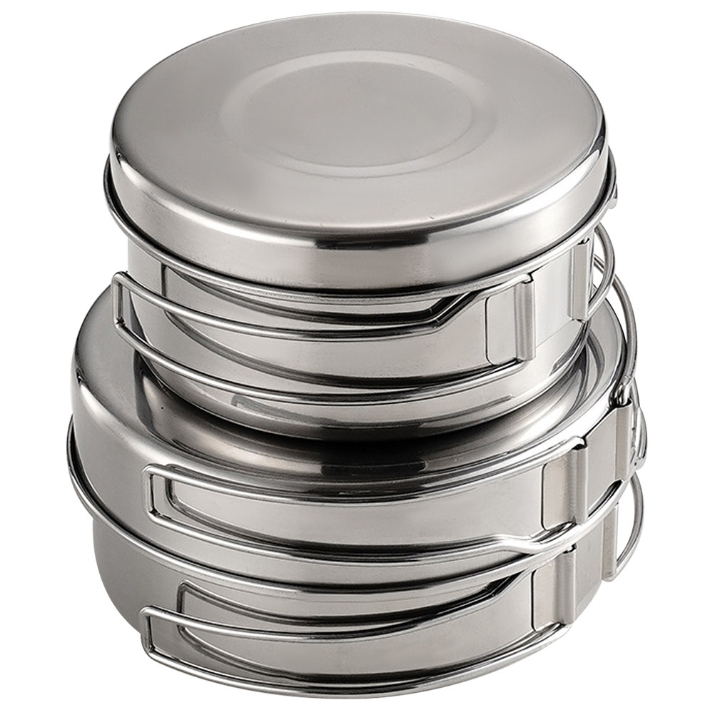 Outdoor Camping Cooking Set - 1 Set Camping-Kochgeschirr aus Edelstahl, tragbares,