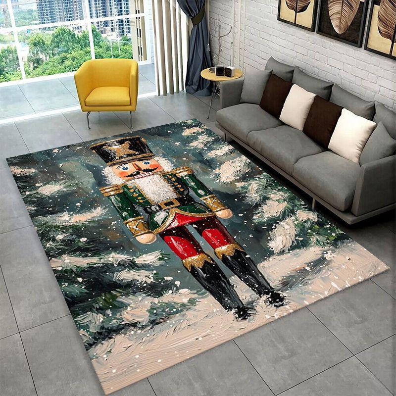 Outdoor Camping Mats Large - Cartoon-Teppich „Der Nussknacker“, große Weihnachtsmatte, rutschfester