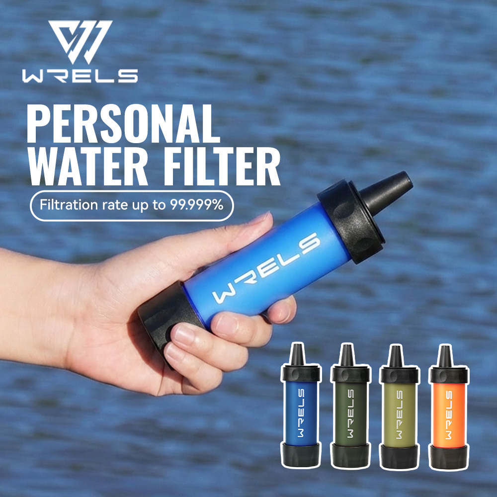 Outdoor Camping Water Filter - WRELS Outdoor-Wasserreiniger Hochwertiger Camping-Wander-Notfall-Überlebensfilter Tragbares Wasserfiltrationssystem