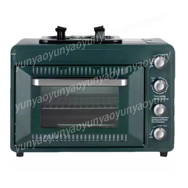 Outdoor Camping Griddle - 2-Schichtiger Tragbarer Camping-Ofen, Multifunktionaler Gasgrill und