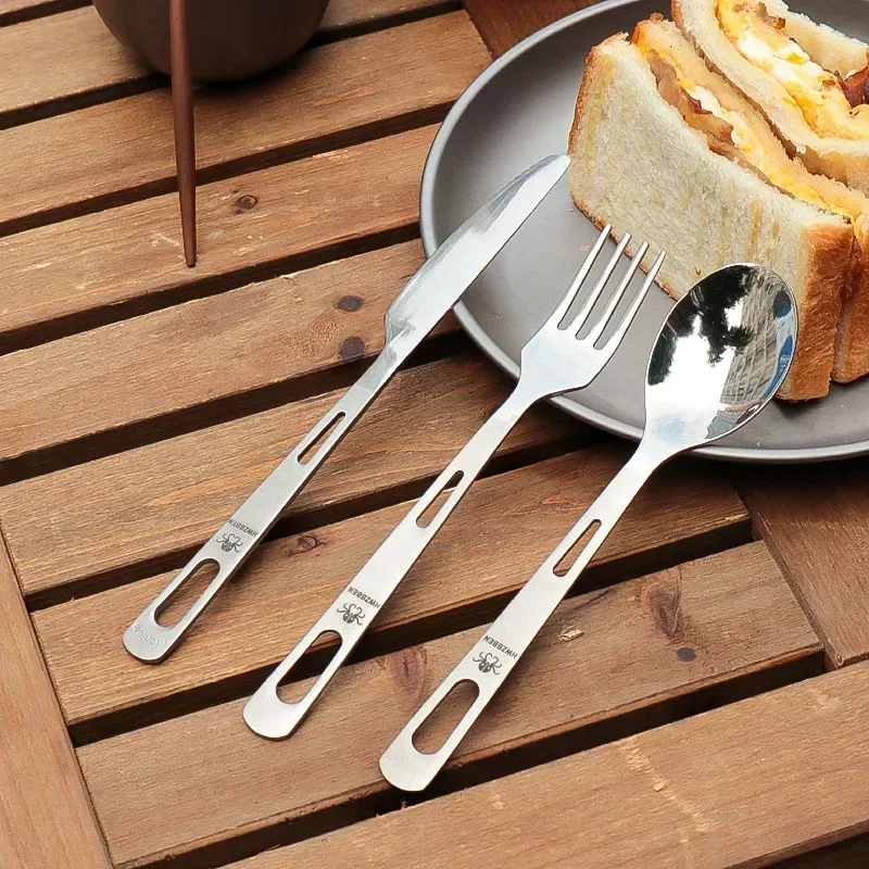 Outdoor Camping Dining Set - Hwzbben Titan Gabel Löffel Messer Set