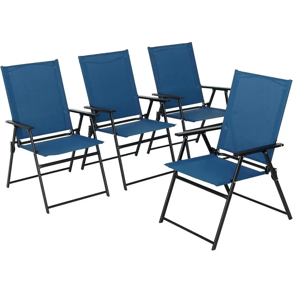 Outdoor Camping Dining Set - 4-teiliges Terrassen-Essgruppen-Set mit Armlehnen – für