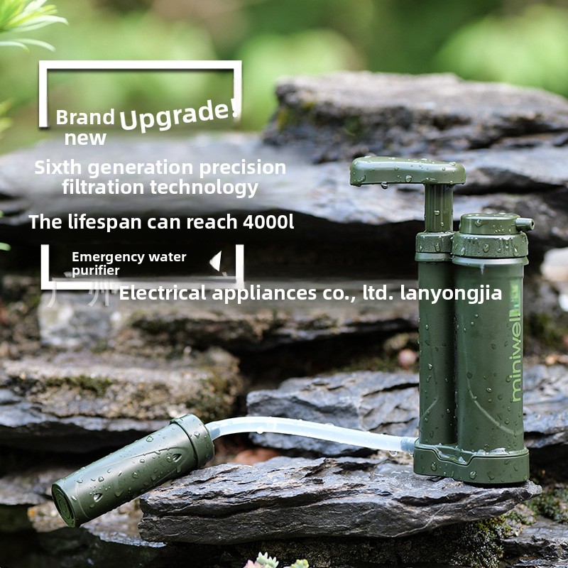 Outdoor Camping Water Filter - Camping-Wasserfilter Outdoor-Wasserreiniger, Tragbarer Notfall-Filter für Draußen