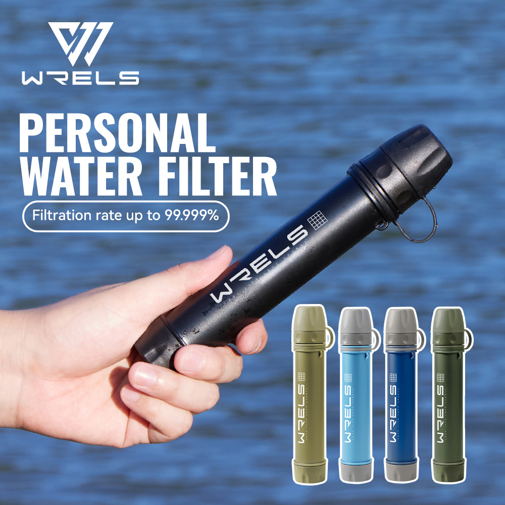 Outdoor Camping Water Filter - WRELS Outdoor-Wasserreiniger, tragbarer Mini-Wasserfilter zum direkten