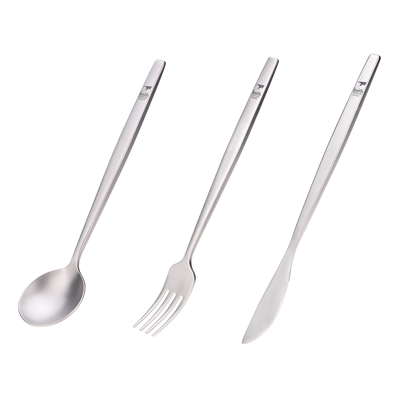 Outdoor Camping Dining Set - Keith Titan Tragbarer Löffel Gabel Messer