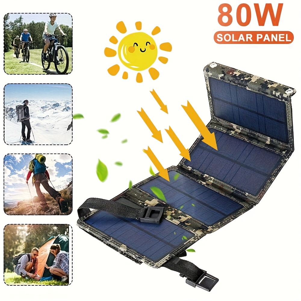 Outdoor Camping - [Solarpanel] 80W Tragbares Faltbares Solarpanel |