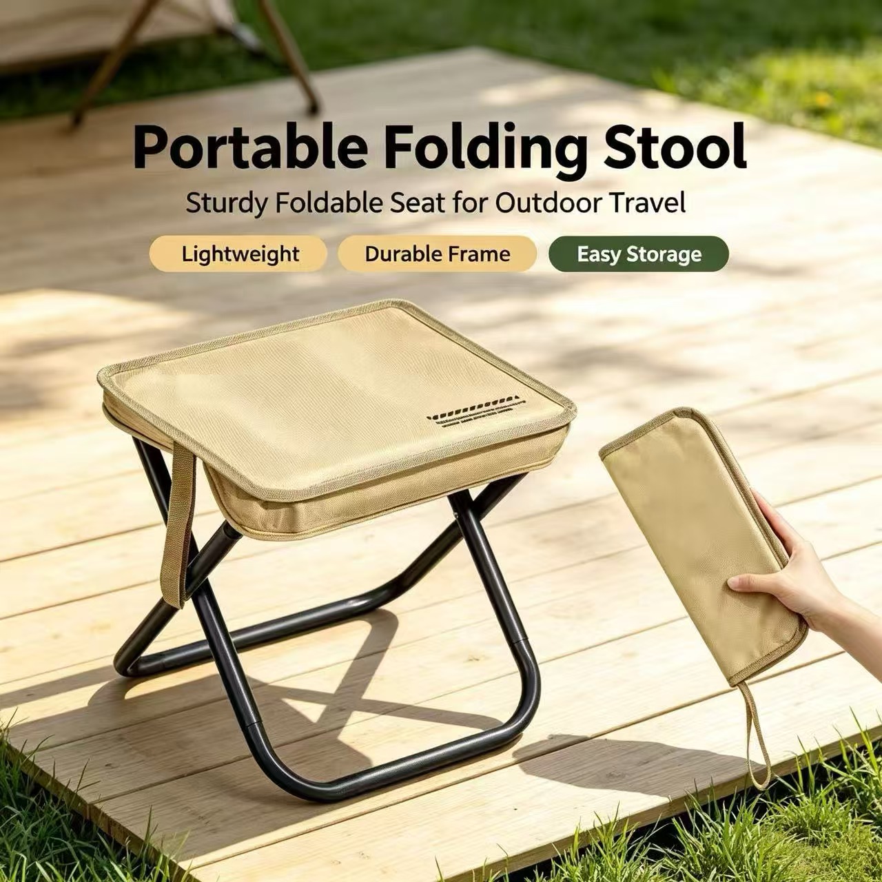 Outdoor Camping Loveseat - Magza tragbarer Klapphocker, ultraleichter Stifthocker für