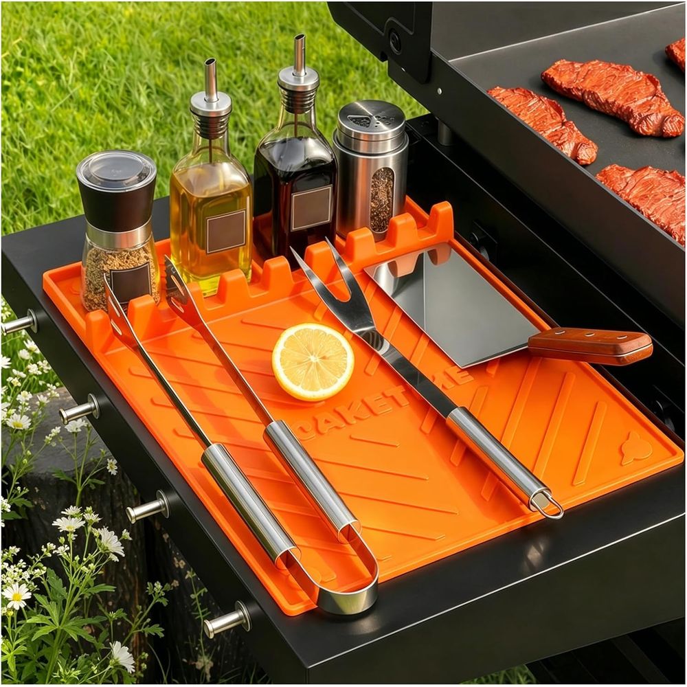 Outdoor Camping Griddle - Silikon-Grillmatten oder Grillzubehör Kochutensilien für Küche