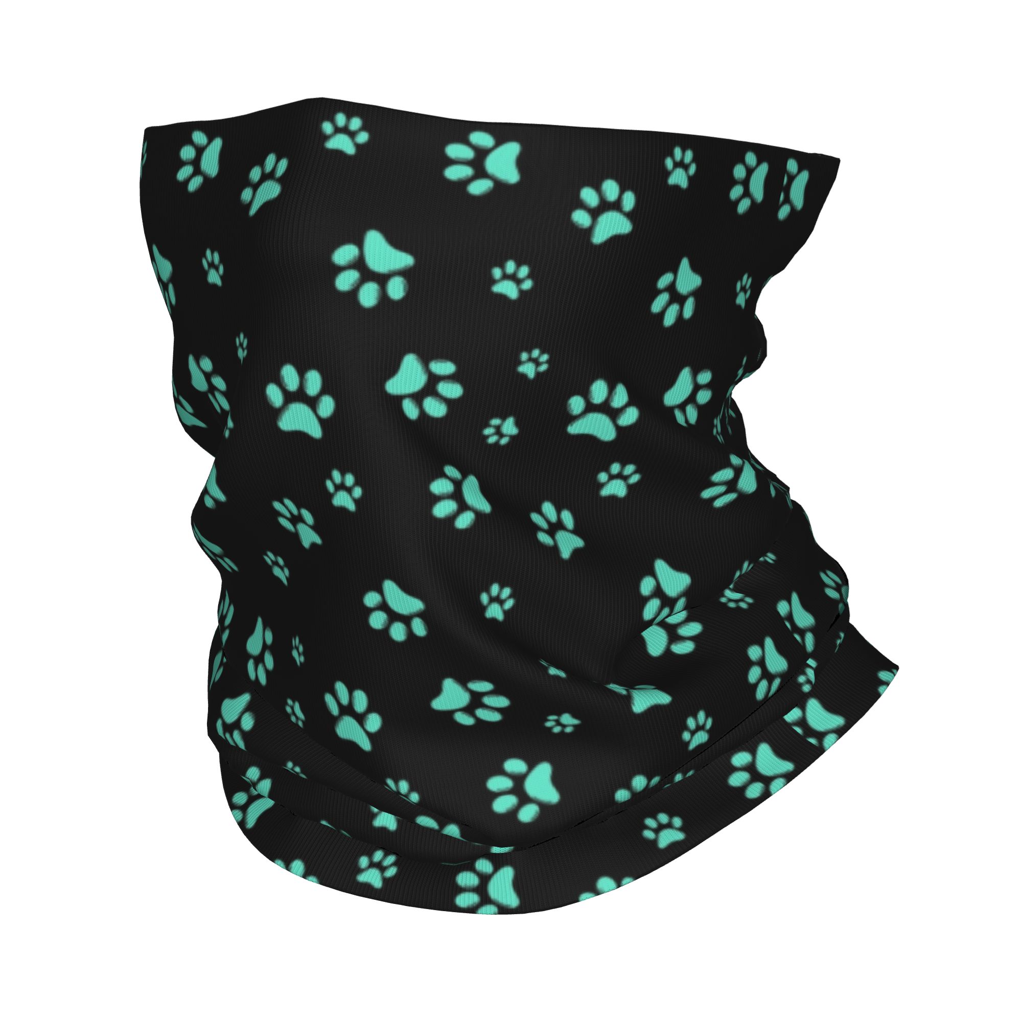 Trekking Gaiters - Individuelles Aqua-Hundepfotenmuster Bandana Halstuch für Wandern