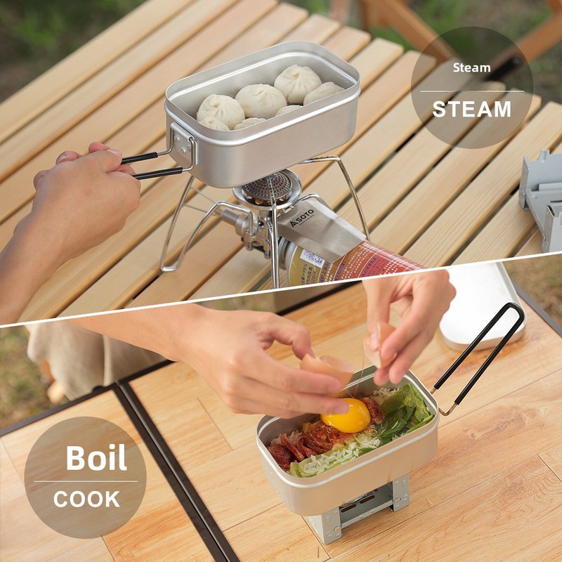 Japanische Aluminium-Lunchbox, – Japanese Outdoor Camping Bewertung und Preis