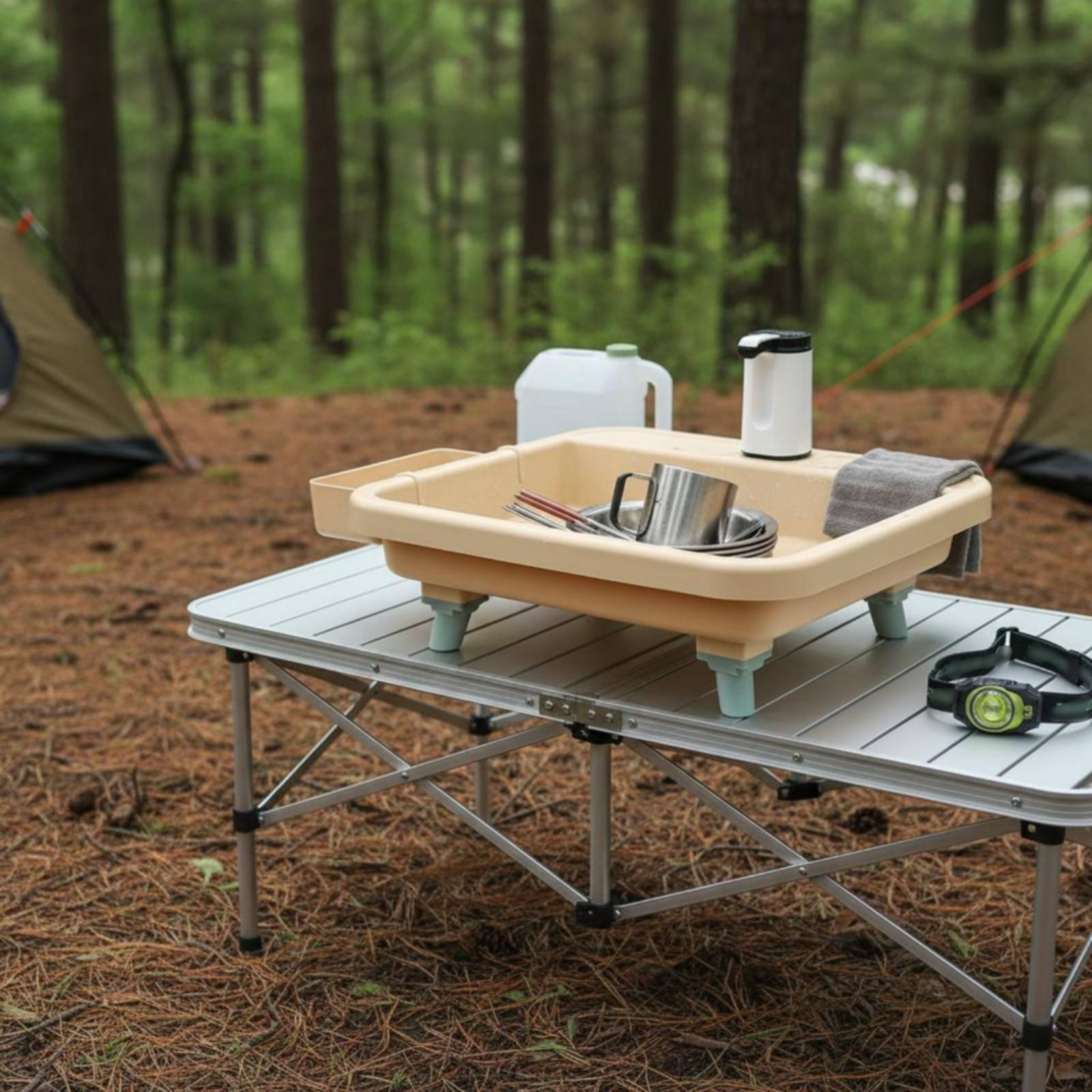 Tragbare Handwaschstation mit  – Outdoor Camping Bewertung und Preis